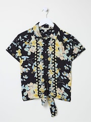 FatFace Cali Black Citrus Floral Shirt - Image 7 of 7