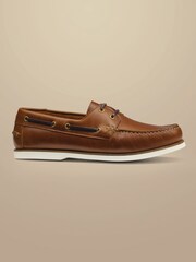 Charles Tyrwhitt Brown Charles Tyrwhitt Brown Boat Shoes - Image 1 of 4