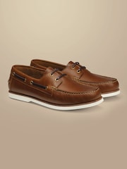 Charles Tyrwhitt Brown Charles Tyrwhitt Brown Boat Shoes - Image 2 of 4