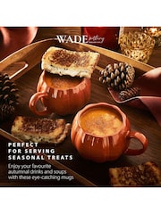 Wade Set of 2 Orange Pumpkin Mugs - Image 3 of 7