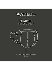 Wade Set of 2 Orange Pumpkin Mugs - Image 6 of 7