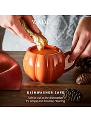 Wade Set of 2 Orange Pumpkin Mugs - Image 7 of 7