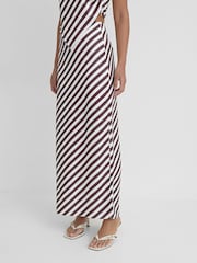 4th & Reckless Brown Mutya Satin Maxi Skirt - Image 3 of 4