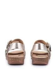 Hotter Soft Gold Regular Fit Tourist II Buckle Sandals - Image 3 of 4