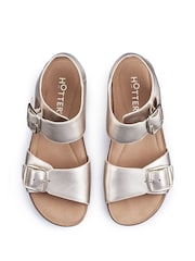 Hotter Soft Gold Regular Fit Tourist II Buckle Sandals - Image 4 of 4