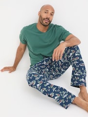 FatFace Navy Blue Jeep Print Pyjama Bottoms - Image 3 of 5