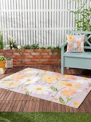 Wylder Nature Lilac Wildflowers Outdoor/Indoor Washable Rug - Image 1 of 3