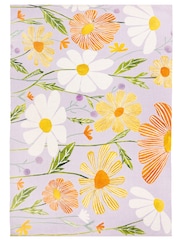 Wylder Nature Lilac Wildflowers Outdoor/Indoor Washable Rug - Image 2 of 3