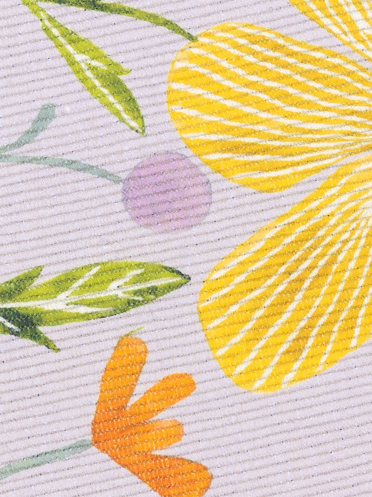 Wylder Nature Lilac Wildflowers Outdoor/Indoor Washable Rug - Image 3 of 3
