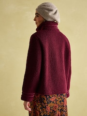 Joules Fleur Red Fleece Jacket - Image 2 of 8