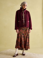 Joules Fleur Red Fleece Jacket - Image 3 of 8