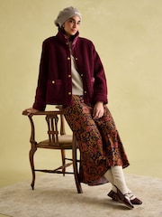 Joules Fleur Red Fleece Jacket - Image 7 of 8