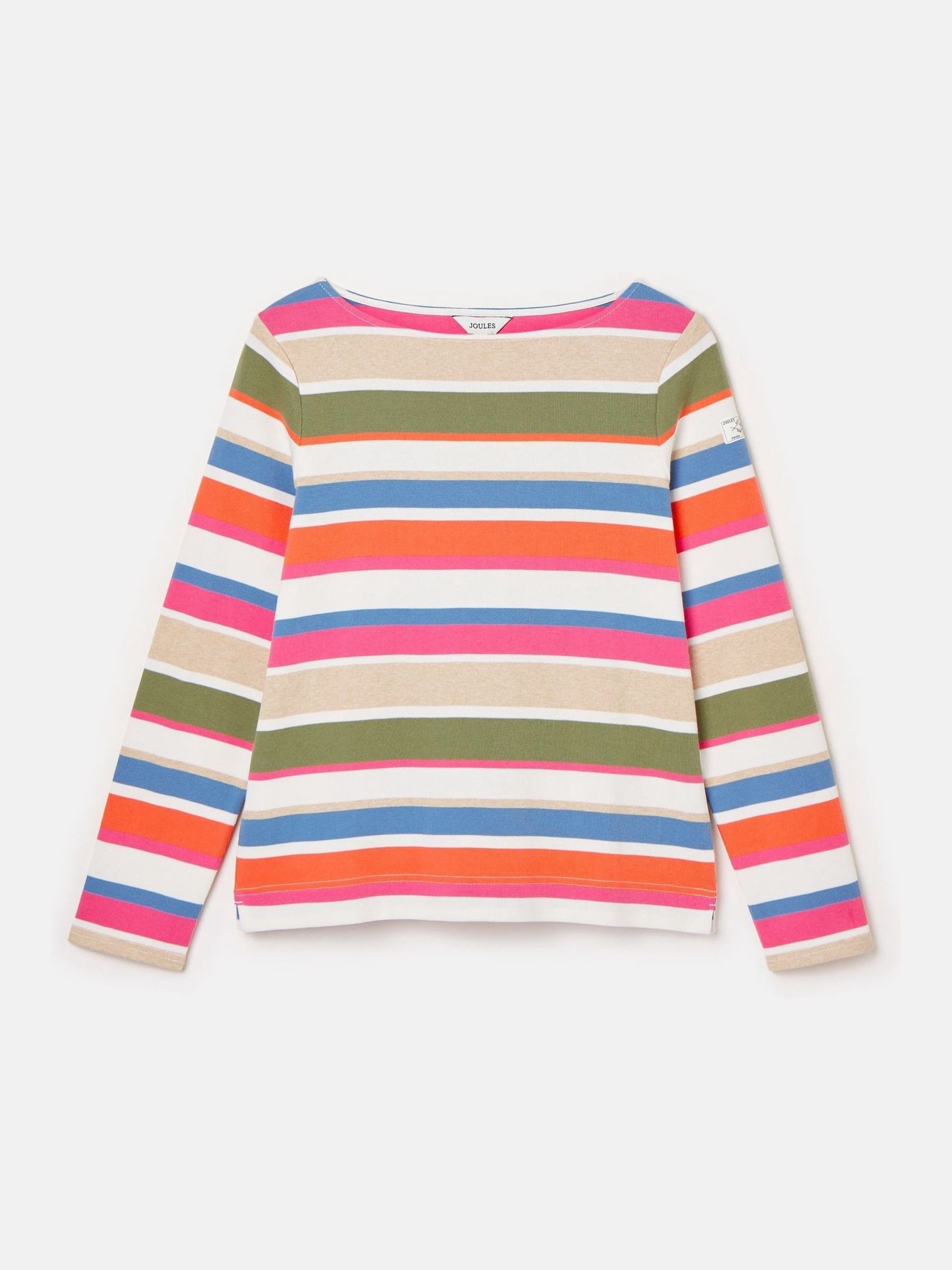 Joules Harbour Pam Multi Boat Neck Printed Top