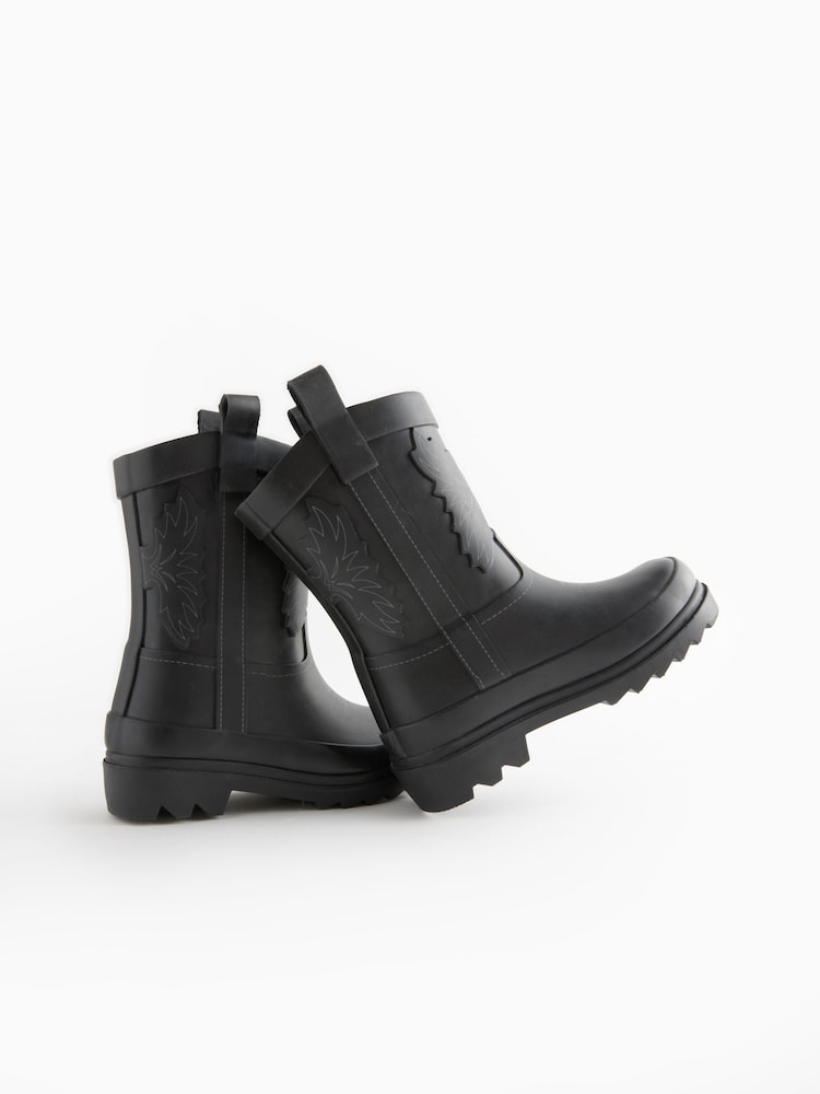 Black Western Wellies - Image 2 of 4