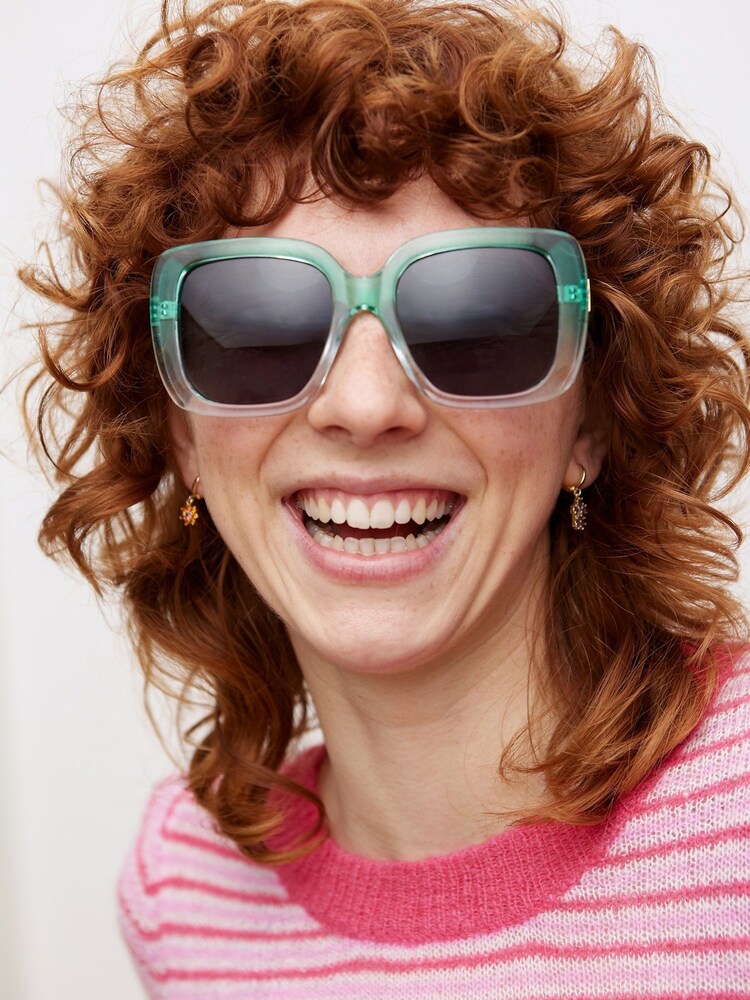 Oliver Bonas Blue Ombre Square Sunglasses - Image 1 of 6