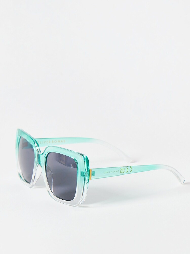 Oliver Bonas Blue Ombre Square Sunglasses - Image 2 of 6