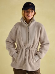 Joules Thurlston Neutral Borg Fleece - Image 1 of 6