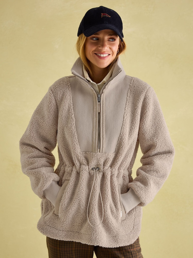 Joules Thurlston Neutral Borg Fleece - Image 1 of 6