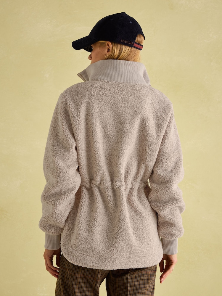 Joules Thurlston Neutral Borg Fleece - Image 2 of 6