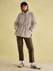 Joules Thurlston Neutral Borg Fleece - Image 3 of 6