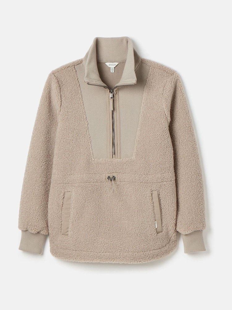 Joules Thurlston Neutral Borg Fleece - Image 6 of 6