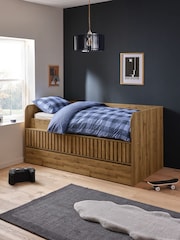 Oak Effect Kids Oslo Bronx Storage Frame with Trundle Bed Drawers - Image 1 of 8