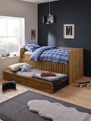 Oak Effect Kids Oslo Bronx Storage Frame with Trundle Bed Drawers - Image 3 of 8