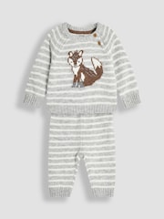Jojo Maman Bébé Strikket Fox Genser & Leggings Sett - Bilde 1 av 5