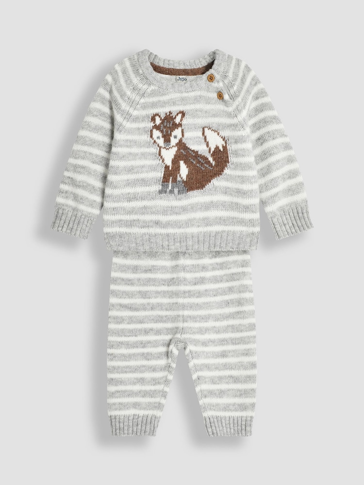 Jojo Maman Bébé Strikket Fox Genser & Leggings Sett - Bilde 1 av 5