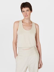 Sweaty Betty Creme Beige Marl Gaia Yoga Tank - Image 4 of 7