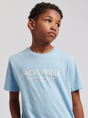 Jack Wills Blue Ground Boys Regular Fit Carnaby 100% Cotton T-Shirt - Image 2 of 6