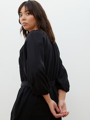 Oliver Bonas Black Collarless Wide Leg Jumpsuit - Image 3 of 9