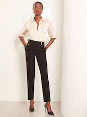 Lipsy Black Pocket Detail Tapered Trousers - Image 2 of 3
