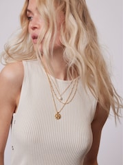 Mint Velvet Gold Tone Layered Necklace - Image 1 of 3