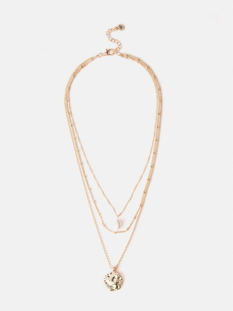 Mint Velvet Gold Tone Layered Necklace - Image 2 of 3
