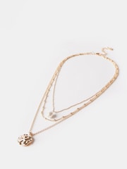 Mint Velvet Gold Tone Layered Necklace - Image 3 of 3