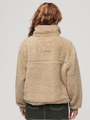 Superdry Nude Super Soft Zip Henley Fleece - Image 2 of 6