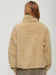 Superdry Nude Super Soft Zip Henley Fleece - Image 3 of 6