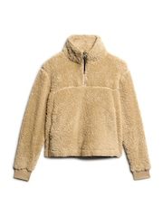 Superdry Nude Super Soft Zip Henley Fleece - Image 4 of 6