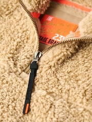Superdry Nude Super Soft Zip Henley Fleece - Image 5 of 6