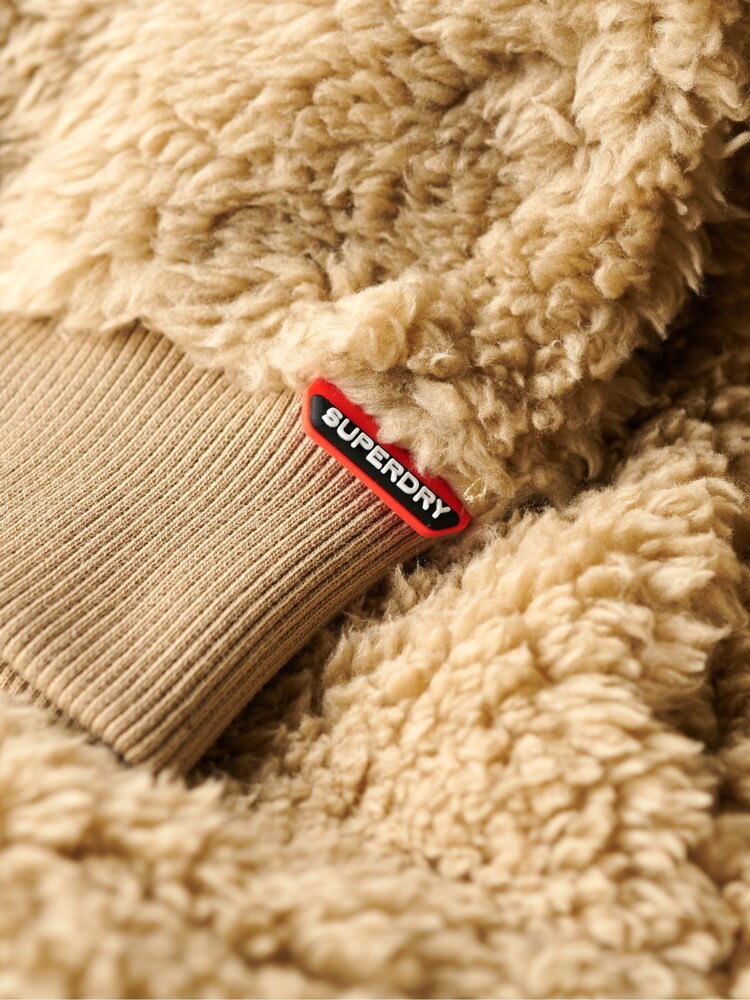 Superdry Nude Super Soft Zip Henley Fleece - Image 6 of 6