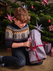 FatFace Blue Fair Isle Yoke Jumper - Image 1 of 6