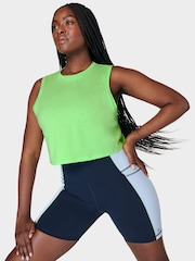 Зеленый с принтом - Майка с укоротами Sweaty Betty Breathe Easy - Изображение 4 из 6