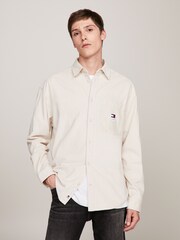 Tommy Jeans Natural Relax Corduroy 100% Cotton Shirt - Image 3 of 9