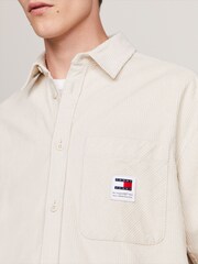 Tommy Jeans Natural Relax Corduroy 100% Cotton Shirt - Image 6 of 9