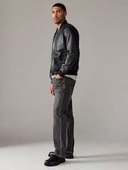 Grey Mid Straight Fit Vintage Wash Denim Jeans - Image 4 of 9