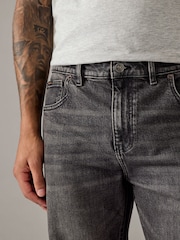 Grey Mid Straight Fit Vintage Wash Denim Jeans - Image 5 of 9