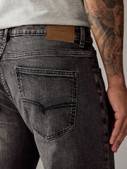 Grey Mid Straight Fit Vintage Wash Denim Jeans - Image 6 of 9