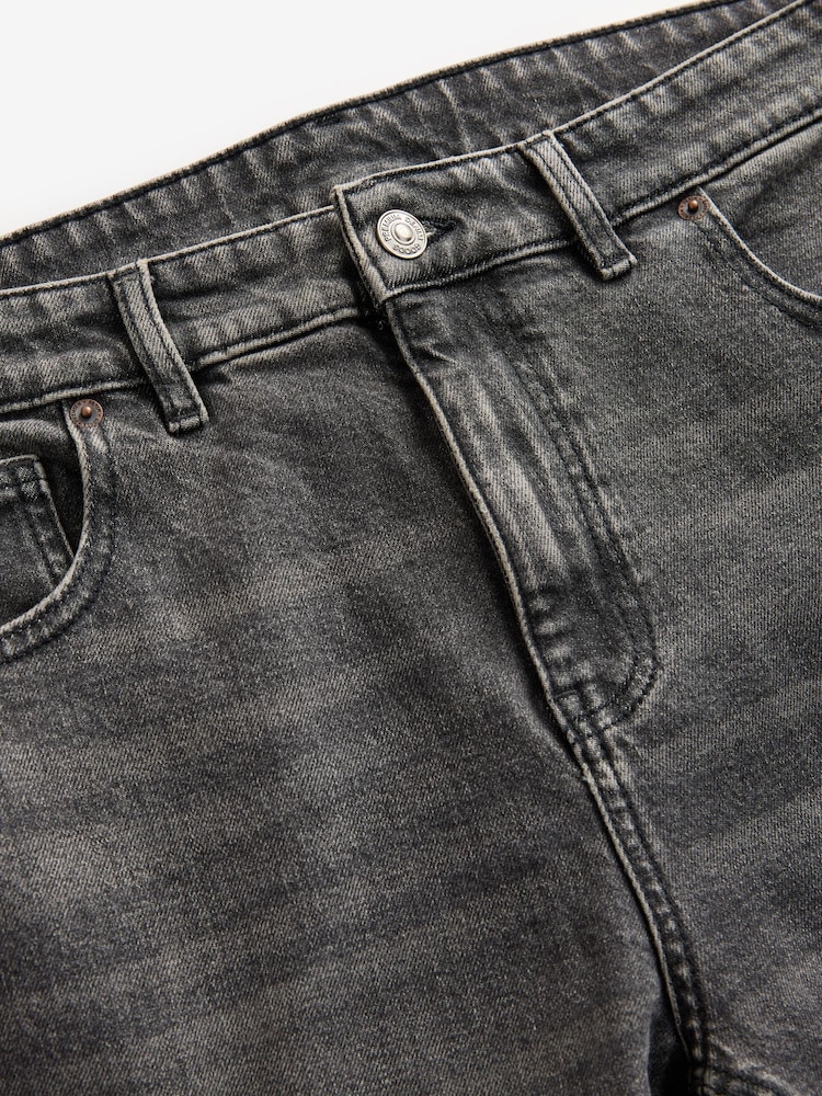 Grey Mid Straight Fit Vintage Wash Denim Jeans - Image 8 of 9