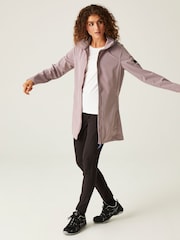 Regatta Purple Carisbrooke Waterproof Longline Softshell Jacket - Image 3 of 9
